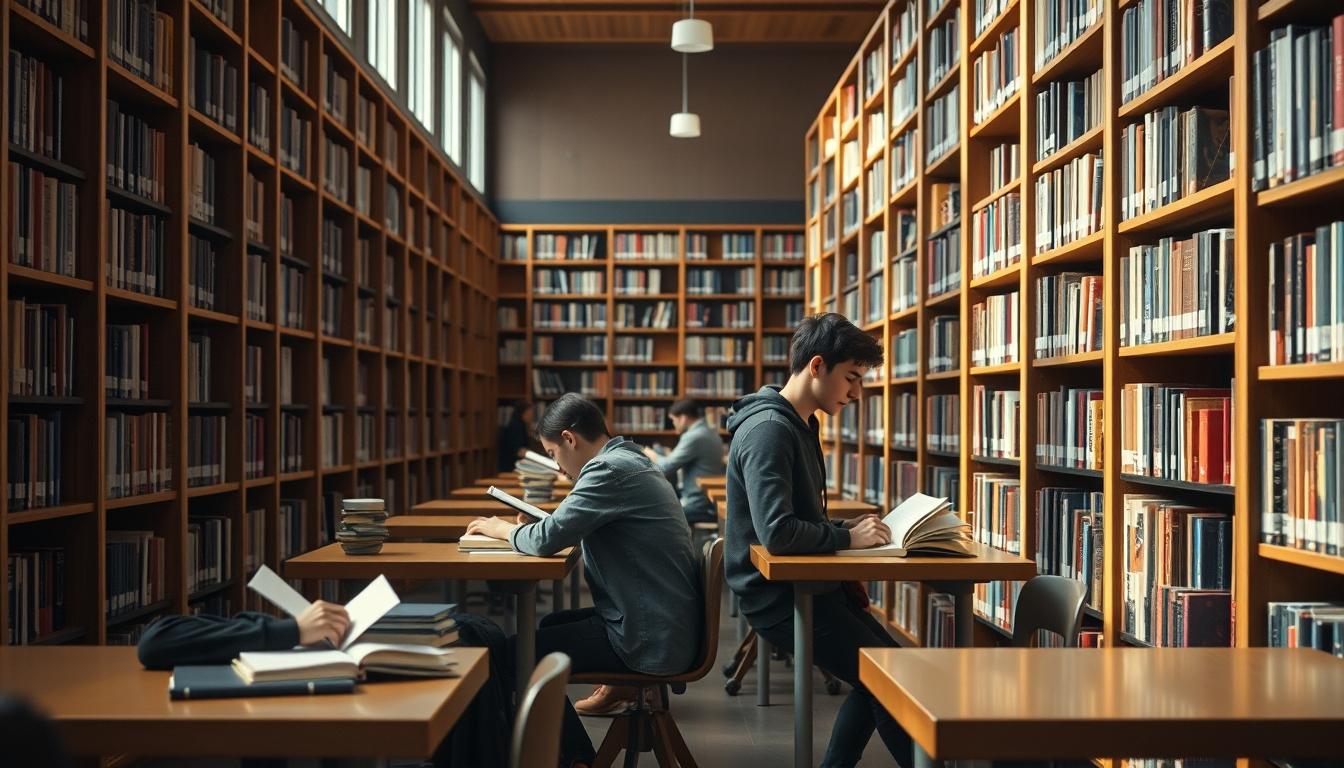 Student preparing for exams with study materials