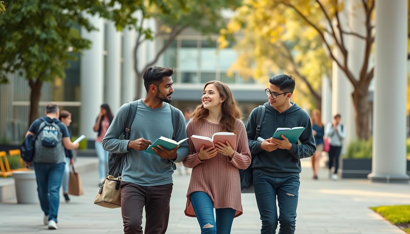 Students collaborating in study space