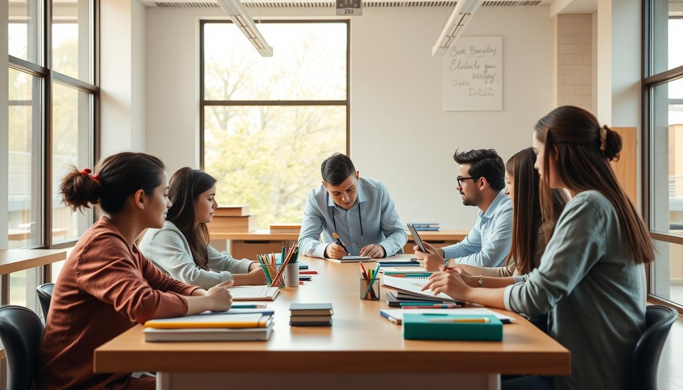 Modern university campus for students